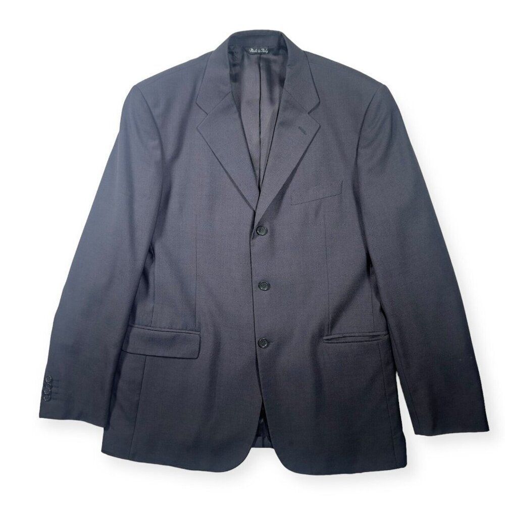 Dolce &‎ Gabbana Black Suit Coat Blazer Virgin Wool Italian Size 56 US 46 3XL